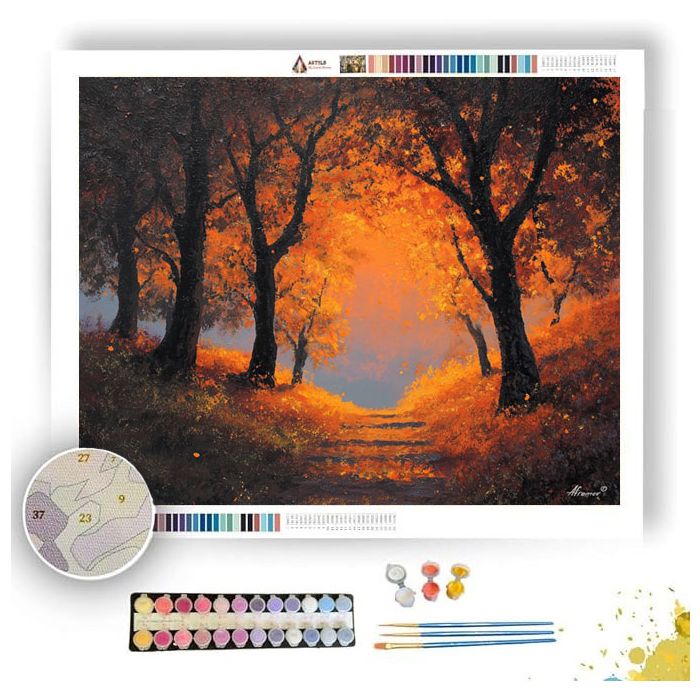 AUTUMN FOOTPATH - Paint by Numbers Full Kit