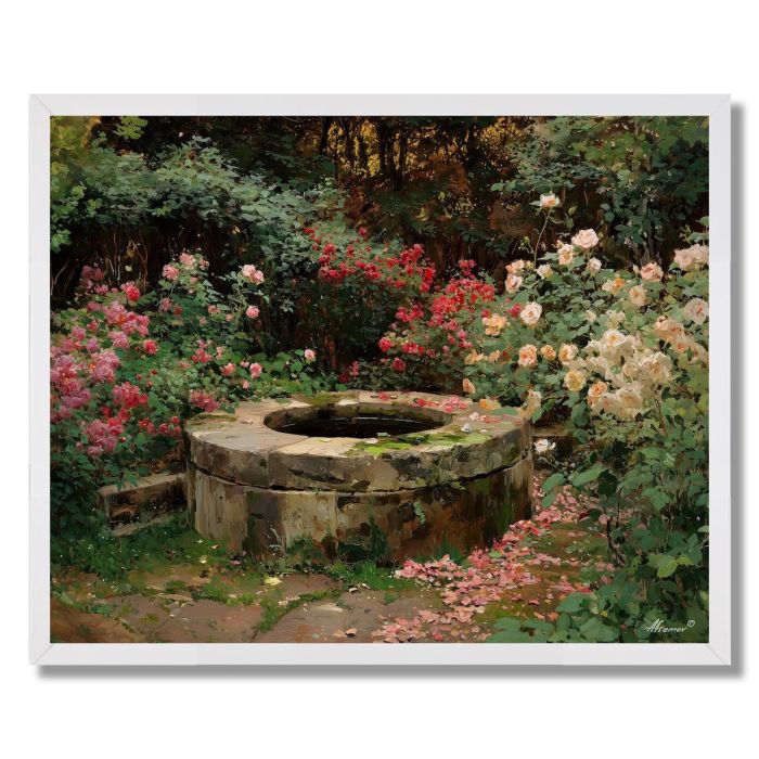 OLD GARDEN WELL - FRAMED