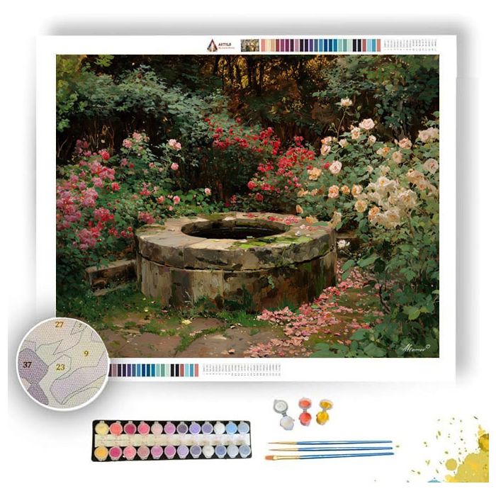 OLD GARDEN WELL - Paint by Numbers Full Kit