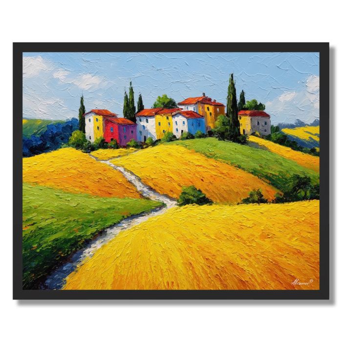 HARVEST VILLAGE - FRAMED