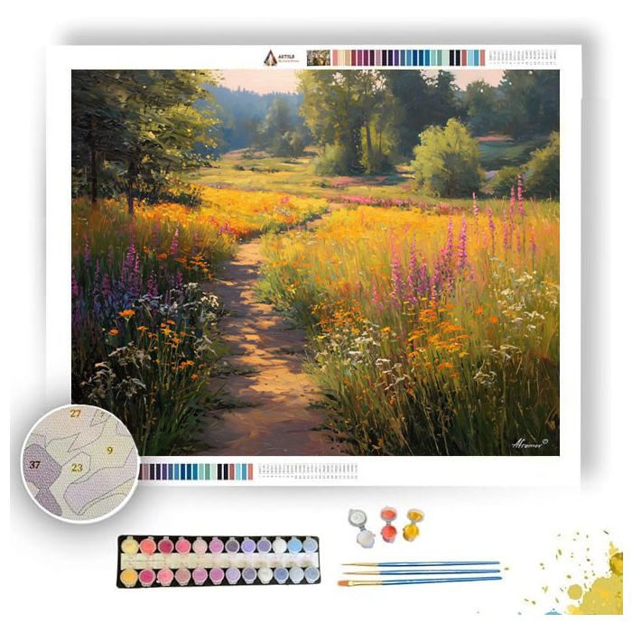 SUNLIT TRAIL - Paint by Numbers Full Kit
