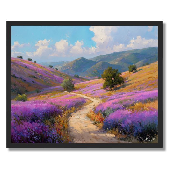 LILAC FIELD CROSSING - FRAMED