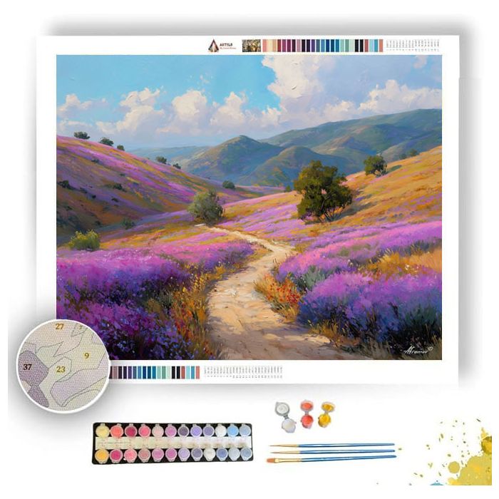 LILAC FIELD CROSSING - Paint by Numbers Full Kit