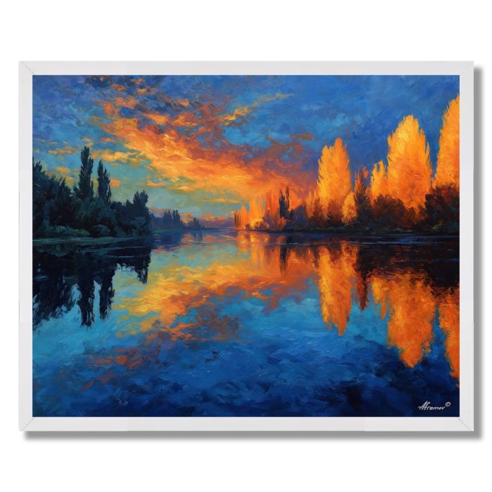 COBALT RIVERBANK - FRAMED