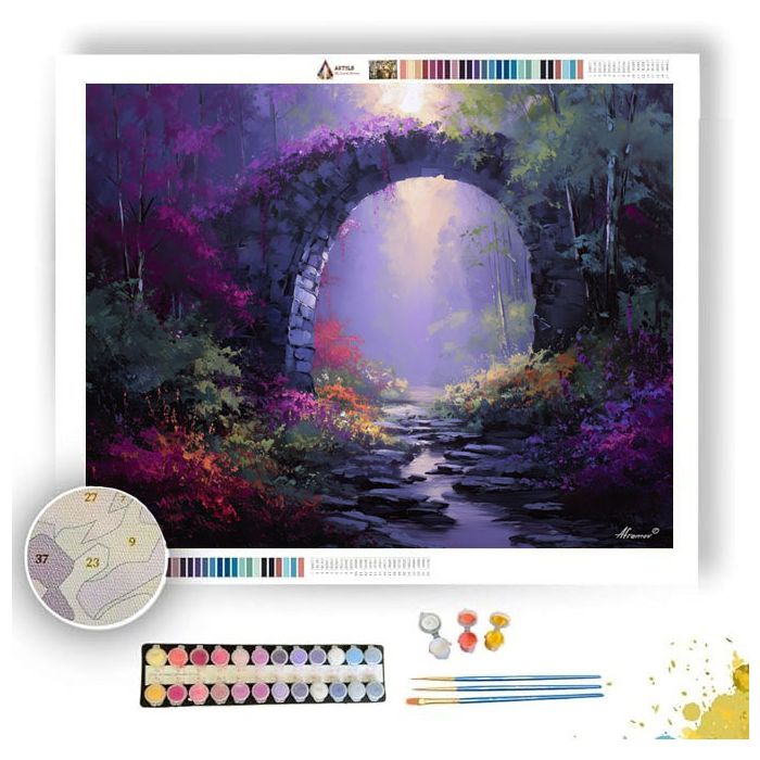BRIDGE IN BLOOM - Paint by Numbers Full Kit
