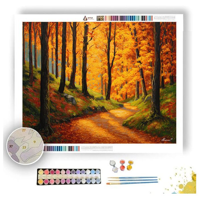 AUTUMN PATHWAY - Paint by Numbers Full Kit
