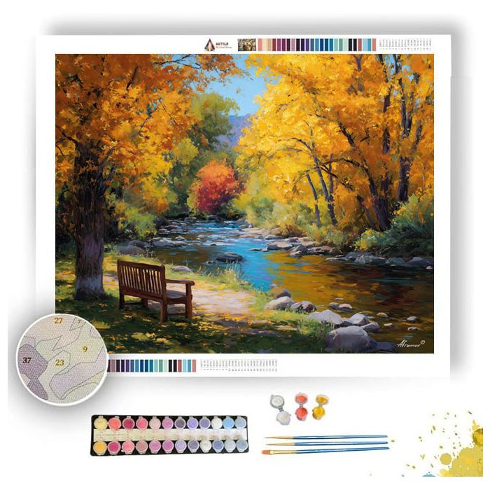 RIVERSIDE BENCH - Paint by Numbers Full Kit