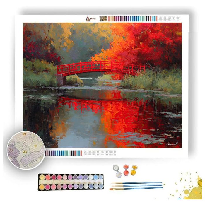 CRIMSON BRIDGE - Paint by Numbers Full Kit