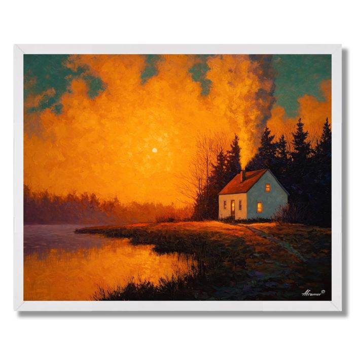 SUNSET COTTAGE - FRAMED