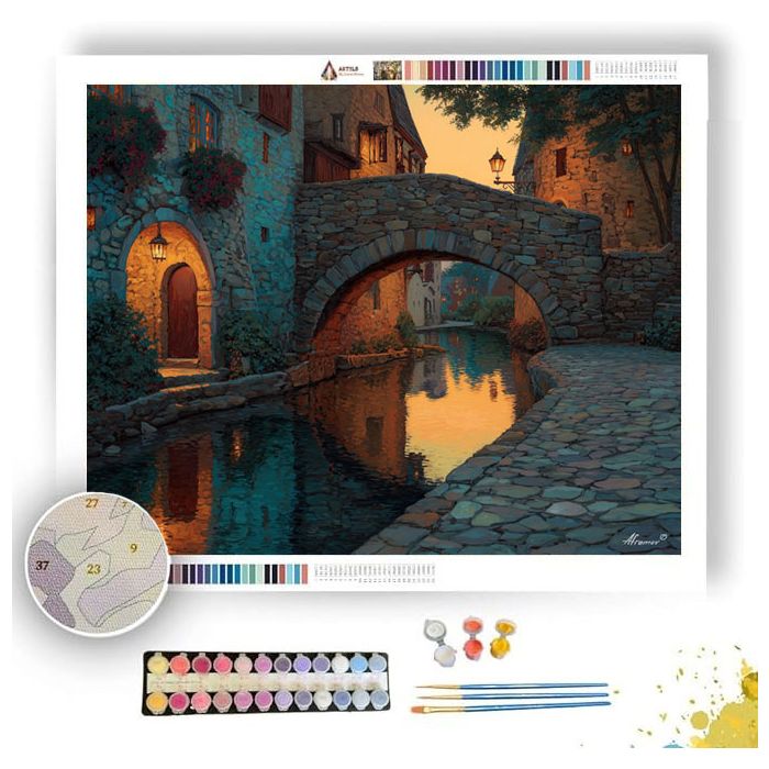 VILLAGE BRIDGEWAY - Paint by Numbers Full Kit