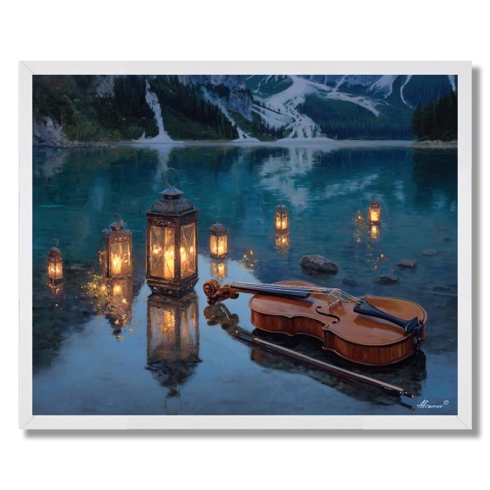 MUSIC BY THE LAKE - FRAMED