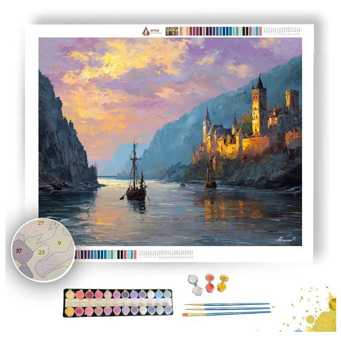 RIVER RHINE MAGIC - Paint by Numbers Full Kit