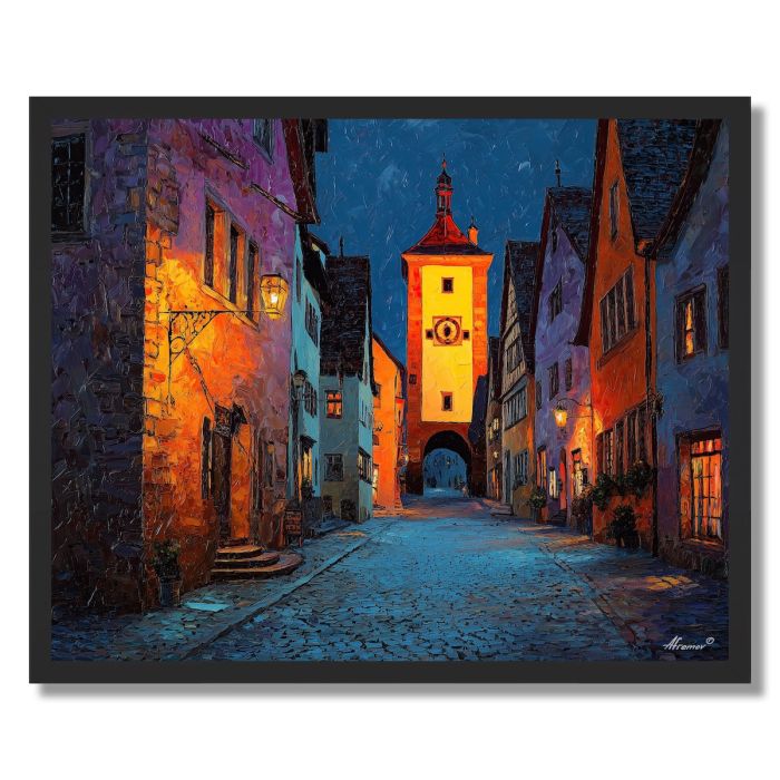 ROTHENBURG NIGHT SONG - FRAMED