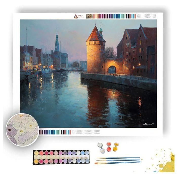 LUBECK TWILIGHT - Paint by Numbers Full Kit