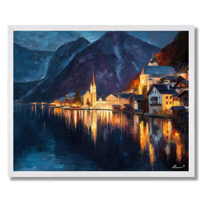 HALLSTATT LIGHTS - FRAMED