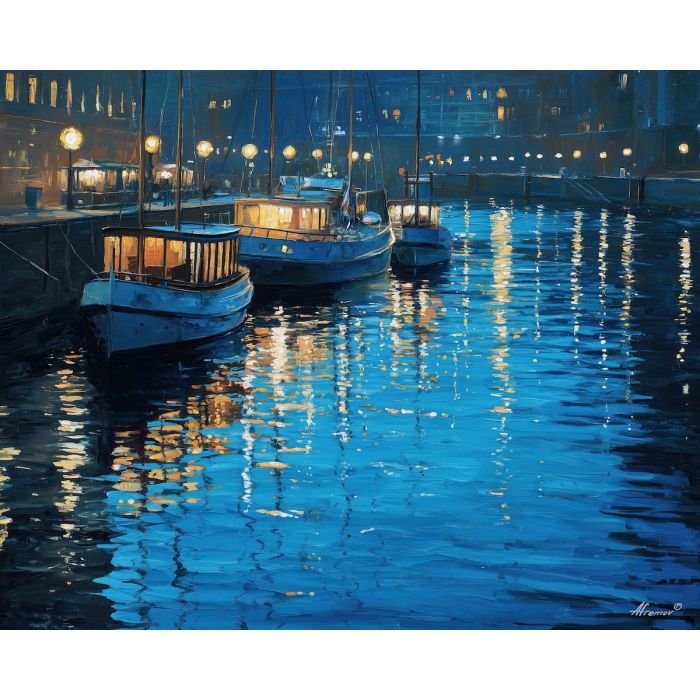 HAMBURG HARBOR NIGHT