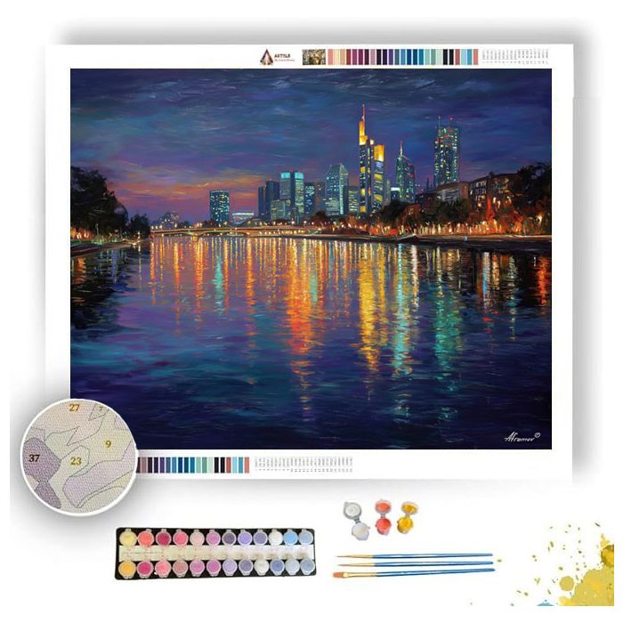 FRANKFURT SKYLINE GLOW - Paint by Numbers Full Kit