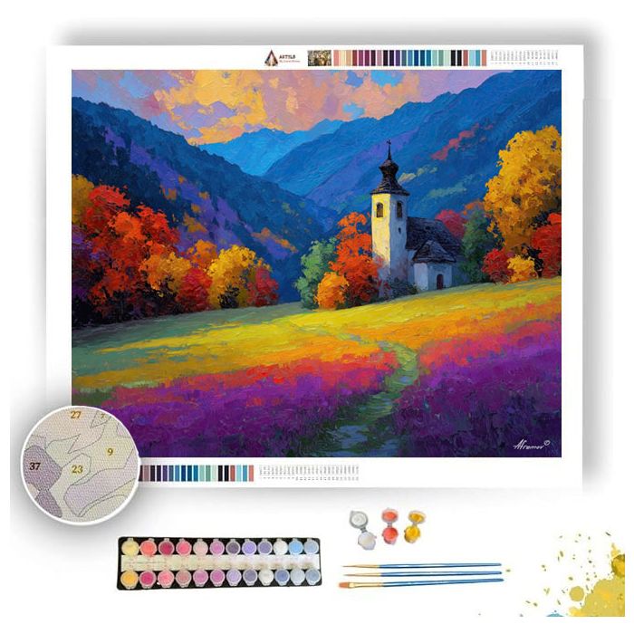 BAVARIAN CHAPEL LIGHT - Paint by Numbers Full Kit