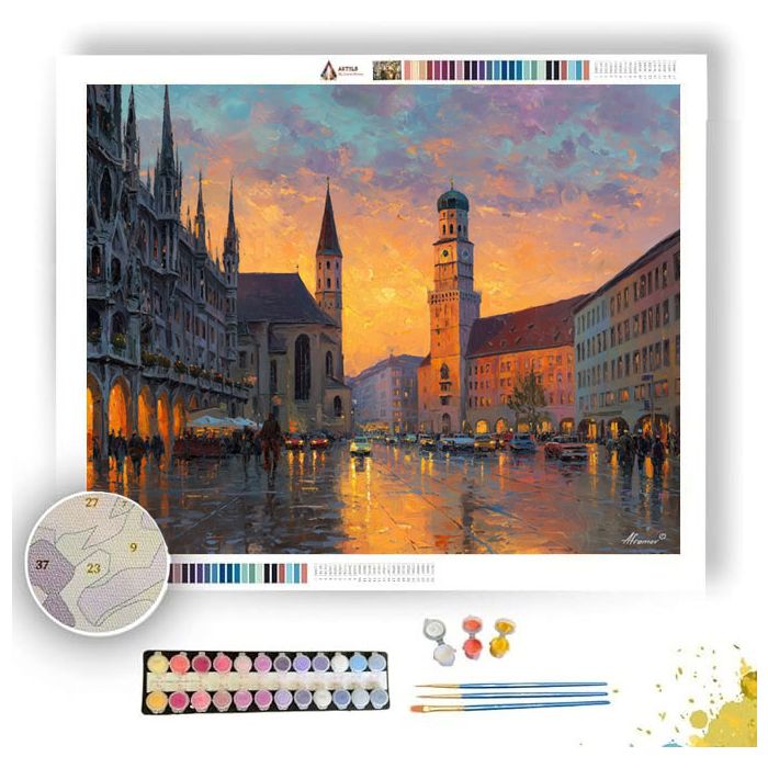 MUNICH SUNSET - Paint by Numbers Full Kit