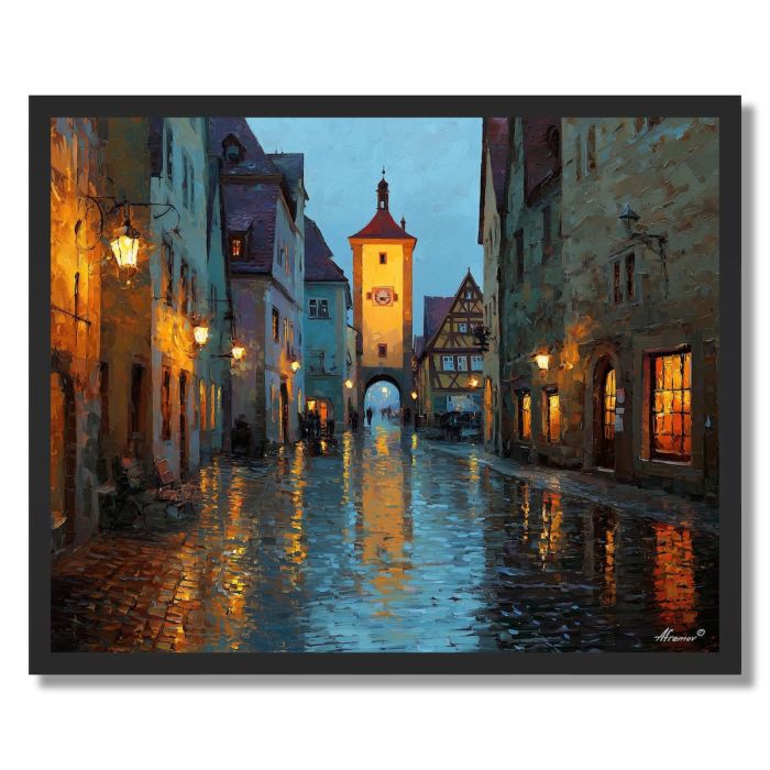 ROTHENBURG LIGHTS - FRAMED
