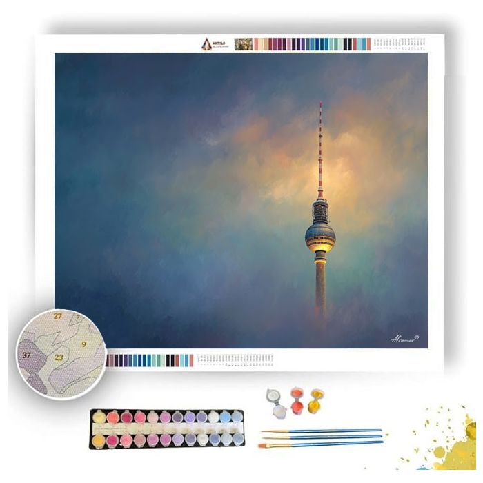 TOWER ABOVE THE CITY - Paint by Numbers Full Kit