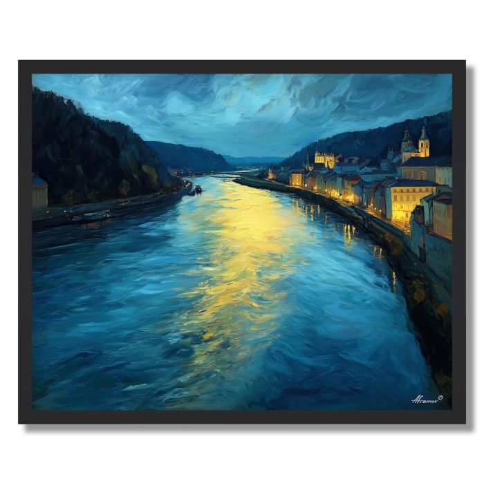 PASSAU RIVER MEETING - FRAMED