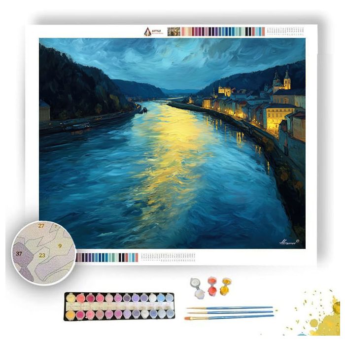 PASSAU RIVER MEETING - Paint by Numbers Full Kit