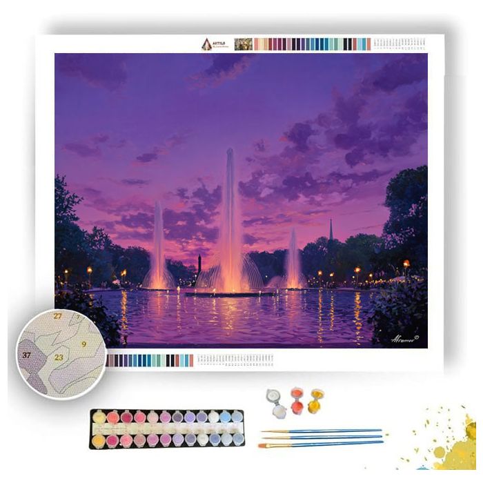STUTTGART EVENING PARK - Paint by Numbers Full Kit