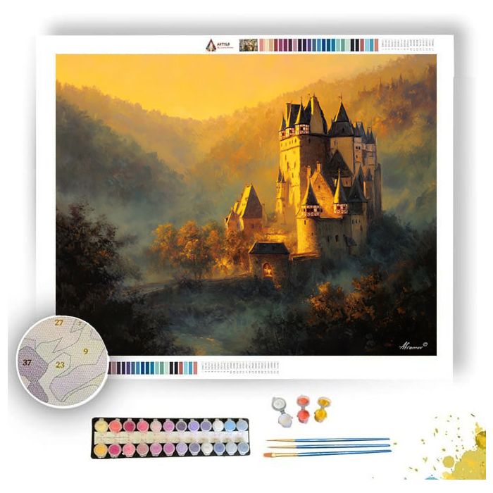 CASTLE ELTZ AT DAWN - Paint by Numbers Full Kit