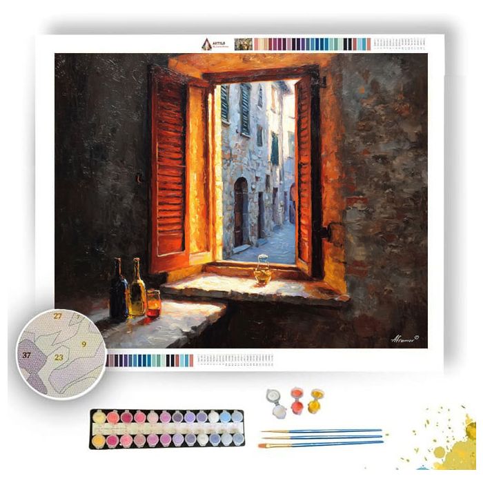 TUSCAN WINDOW LIGHT - Paint by Numbers Full Kit