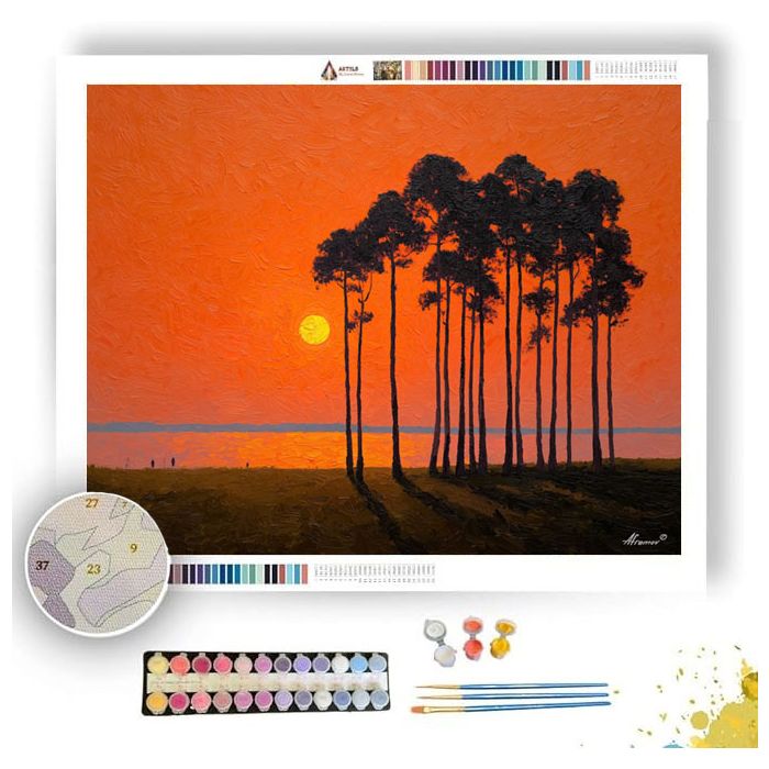 CYPRESS SILHOUETTE - Paint by Numbers Full Kit