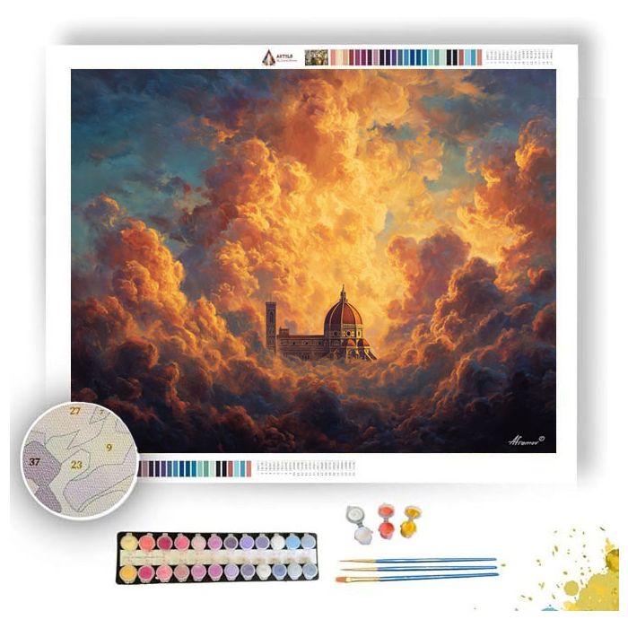 CATHEDRAL IN GOLD - Paint by Numbers Full Kit