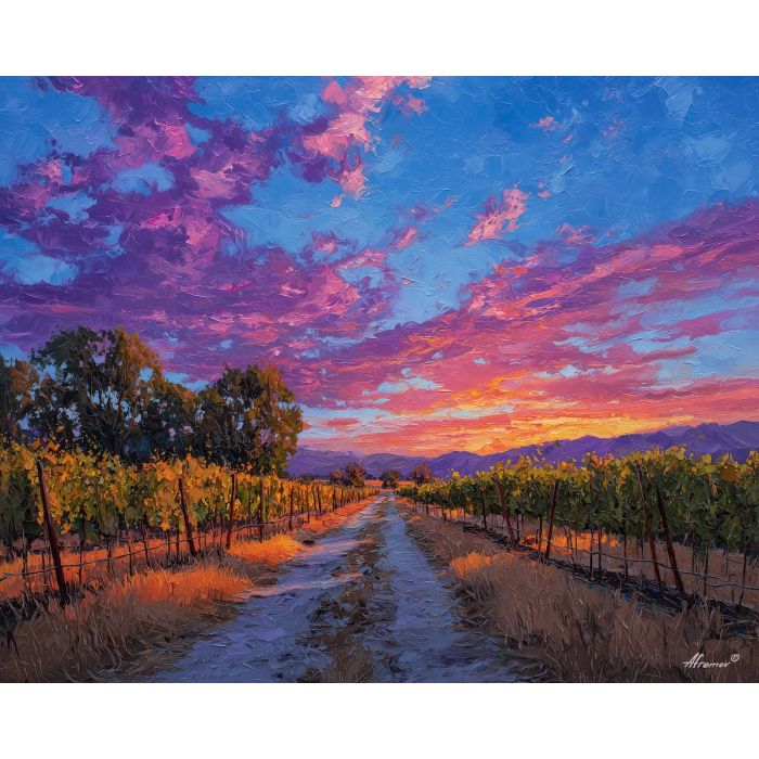 WINE ROAD SUNSET