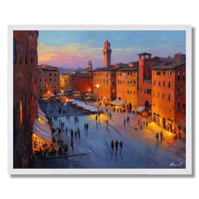 SIENA AT DUSK - FRAMED