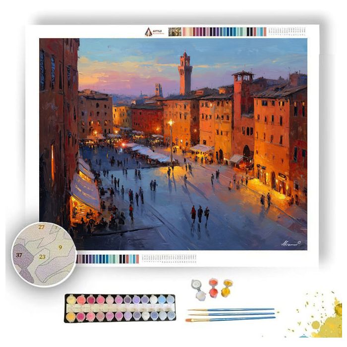 SIENA AT DUSK - Paint by Numbers Full Kit