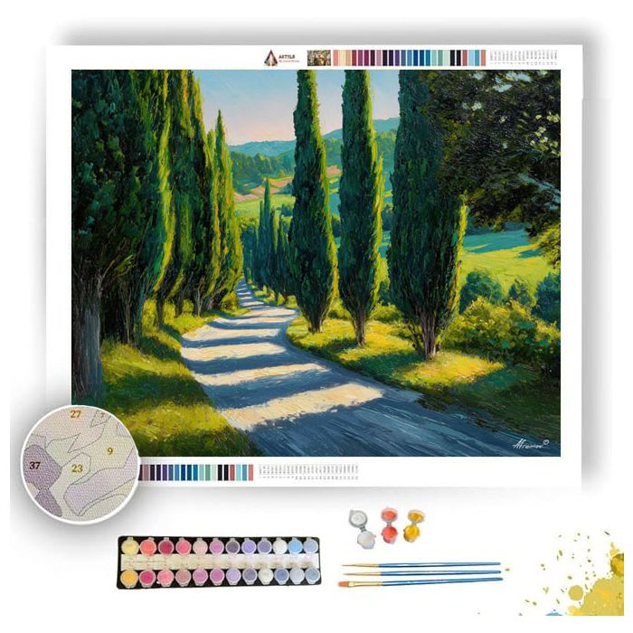 CYPRESS ROAD - Paint by Numbers Full Kit