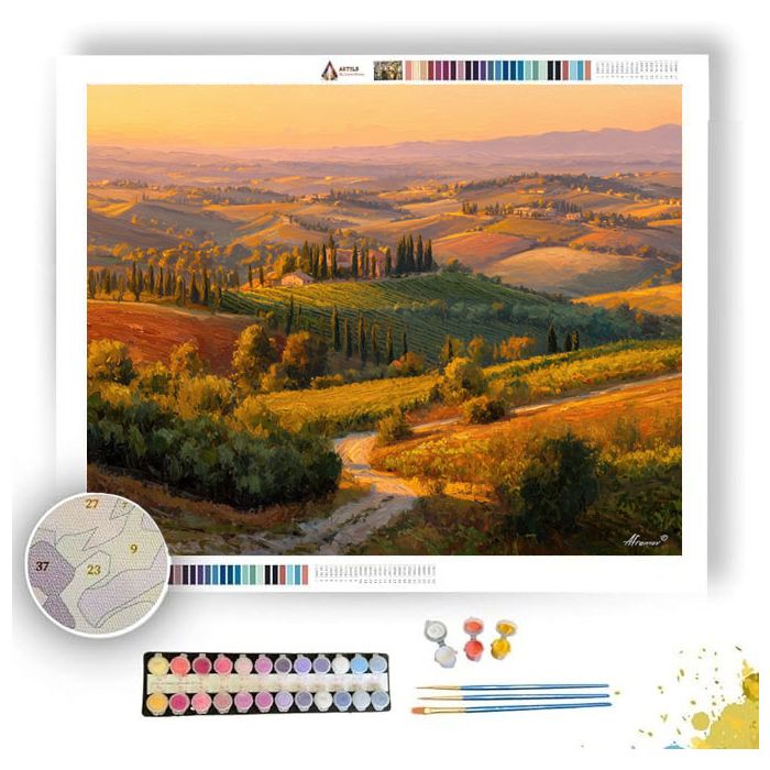 MONTALCINO SUNRISE - Paint by Numbers Full Kit