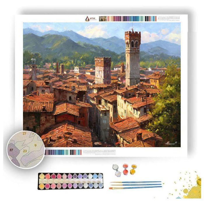 MORNING OVER LUCCA - Paint by Numbers Full Kit