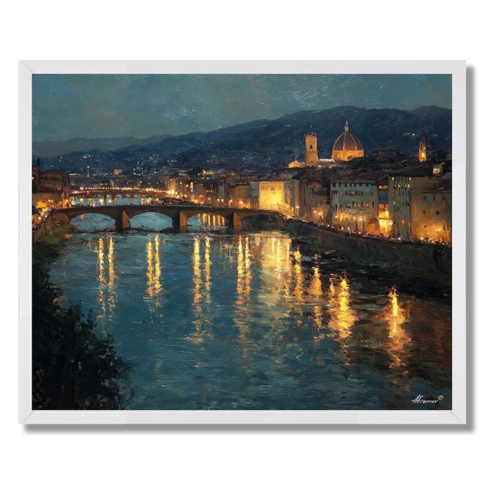 FLORENCE BY MOONLIGHT - FRAMED