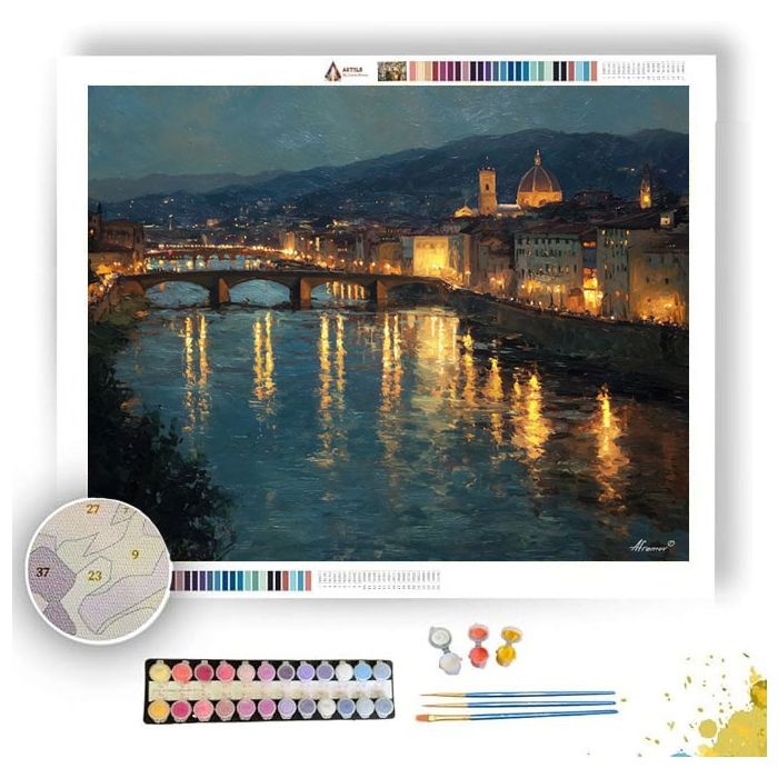 FLORENCE BY MOONLIGHT - Paint by Numbers Full Kit