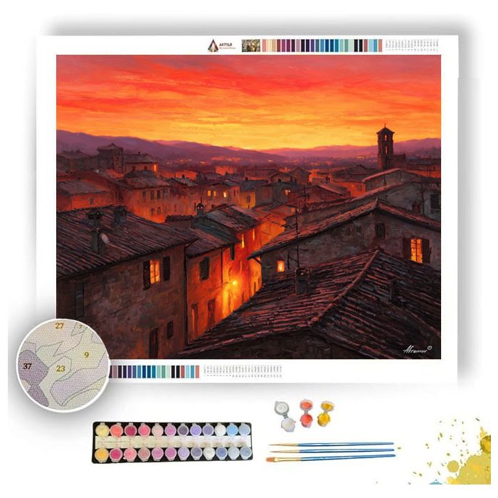 CORTONA SUNSET - Paint by Numbers Full Kit