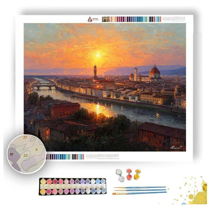 SUNSET OVER FLORENCE - Paint by Numbers Full Kit