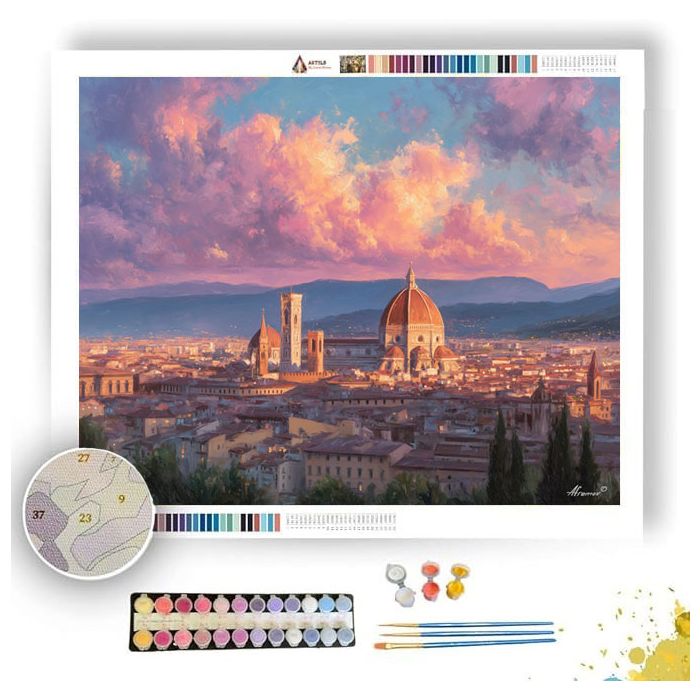 DUOMO AT SUNSET - Paint by Numbers Full Kit