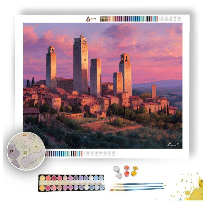 SAN GIMIGNANO LIGHT - Paint by Numbers Full Kit