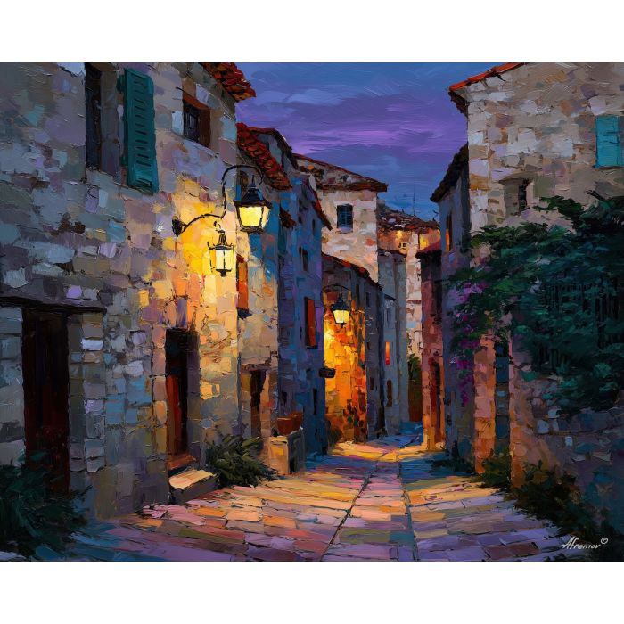 FRENCH VILLAGE TWILIGHT