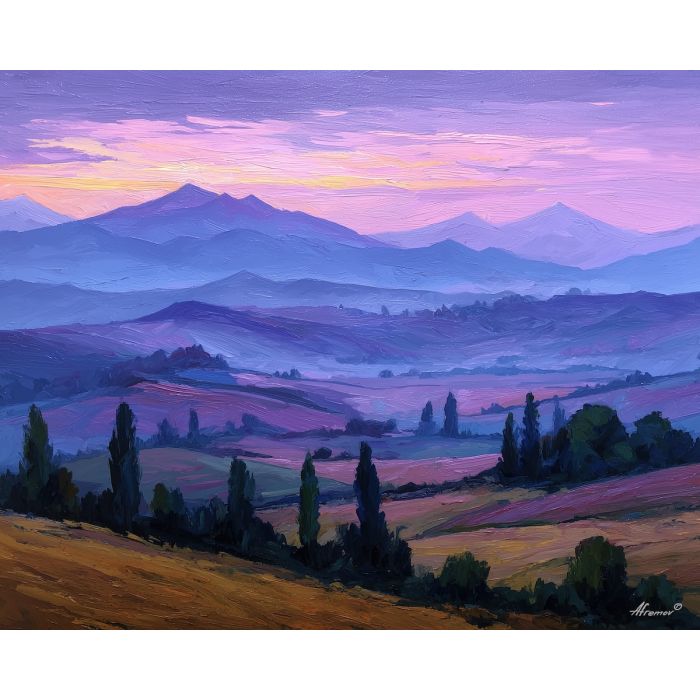 HUNGARIAN HILLS AT DUSK