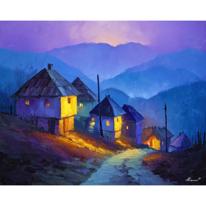 ROMANIAN VILLAGE DUSK