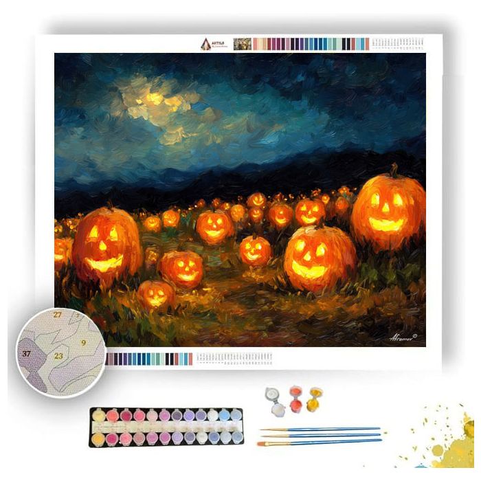 PUMPKIN PATCH GLOW - Paint by Numbers Full Kit