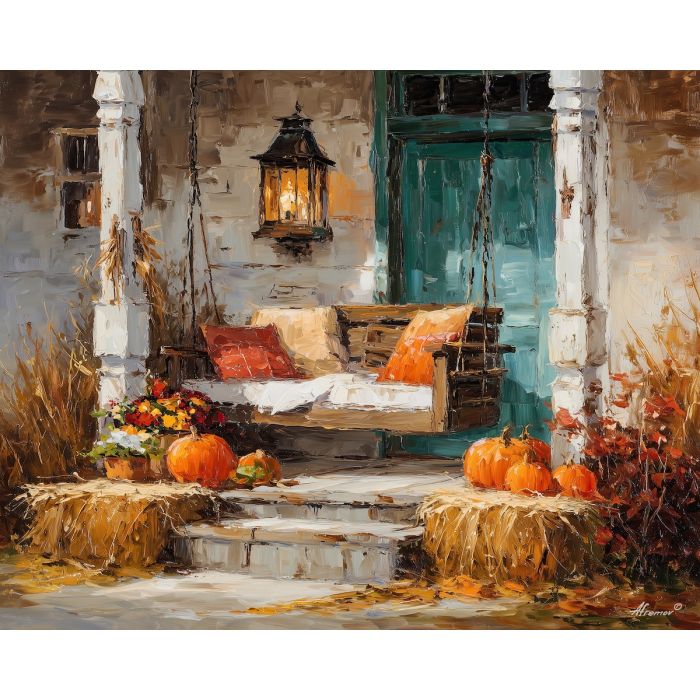 RUSTIC PORCH AUTUMN