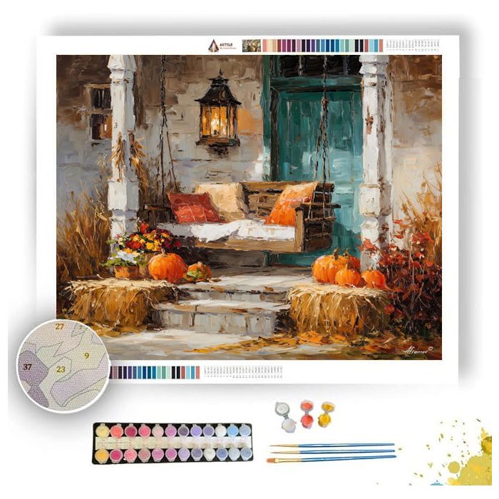 RUSTIC PORCH AUTUMN - Paint by Numbers Full Kit